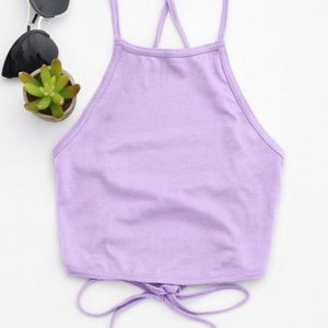 Open Back cropped tank top
